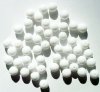 25 8mm Round Opaque White Glass Beads